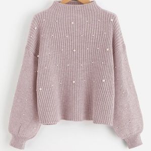Mock turtleneck sweater